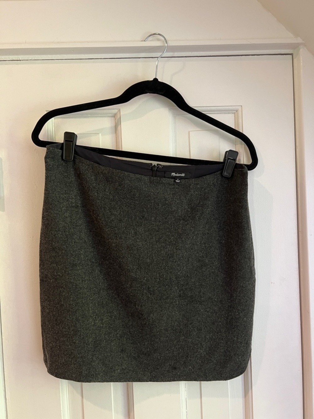 Madewell Charcoal Straight Mini Skirt